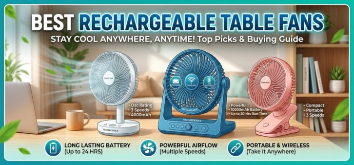 Best Rechargeable Table Fans 