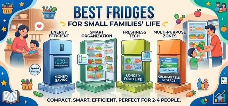 Best Fridges for Small Families (2026) – Top 10 Energy Efficient Refrigerators Guide