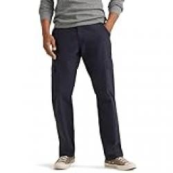 Wrangler Authentics Men's Classic Twill Relaxed Fit Cargo Pant, Navy Ripstop, 40W / 34L
