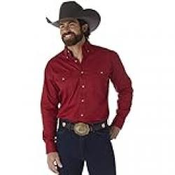Wrangler Men's Painted Desert Basic Shirt, Red, Large