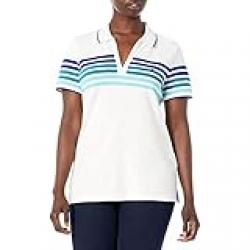 Nautica Women's Stretch Cotton Polo Shirt, Bright Cobalt, S