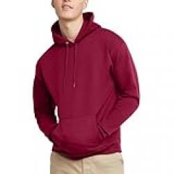 Hanes Mens Pullover Ecosmart Hooded Sweatshirt P170, Color Cardinal, Size S