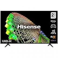 Hisense 55A6BGTUK (55 Inch) 4K UHD Smart TV, with Dolby Vision HDR, DTS Virtual X, Youtube, Netflix, Disney +, Freeview Play and Alexa Built-in, Bluetooth and WiFi (2022 NEW), black