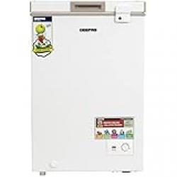Geepas Freestanding Chest Freezer, | Deep Freezer with Adjustable Thermostat | 1pc Food Basket Included | LED Light | Comes with Lock & Key