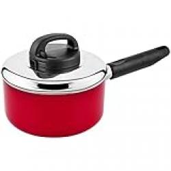 Prestige Classique 3X Ultra Tough Covered NonStick Sauce Pan, 1.9 Ltr, 18 cm, Red