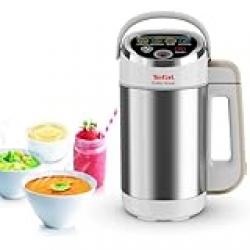 Tefal Easy Soup and Smoothie Maker, 1.2 Litre Jug, 5 Programs, Smooth and Chunky Soup, Smoothie, Compote, Auto-Clean, 1000W, Digital Control, Stainless Steel, Compact BL841140