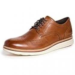 Cole Haan Men's ORIGINALGRAND CLOUDFEEL Energy MERID SW Oxford, British TAN Full Grain, 41.5 EU
