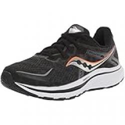 Saucony Men's Omni 20 Running Shoe, Black/White, 8