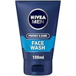NIVEA MEN Face Wash Cleanser, Protect & Care Active Charcoal, 100ml