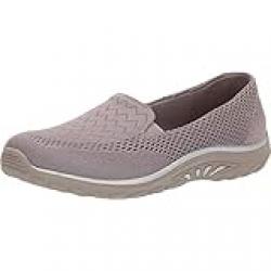 Skechers women's reggae fest willows flat, dark taupe, 40 EU