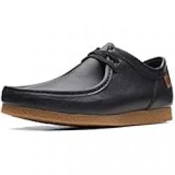 Clarks Men's Shacre Ii Run Shoes Moccasin, Black Leather, 40 EU