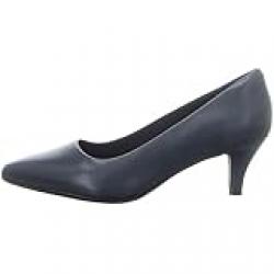 Clarks Women's Linvale Jerica Pump, Medium, Blue Navy Leather, 39.5 EU