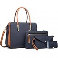 Women Fashion Handbags Wallet Tote Bag Shoulder Bag Top Handle Satchel Purse Set 4pcs
