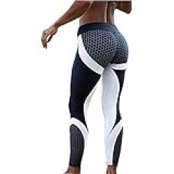 Women Yoga Pants Yoga Skinny Workout Clothes Gym Leggings Sports Pants Training Fitness Trousers(Size:M)