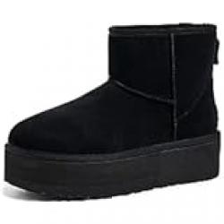 UGG Women's Classic Mini Platform Boots, Black, 40 EU