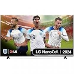 LG 75 Inch Nanocell Nano81 4K Smart Tv Ai Magic Remote Hdr10 Webos24 2024 75Nano81T6A.Amve Black