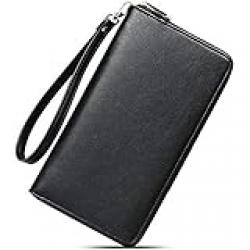 Women Wallet Large Leather Designer Zip Around Card Holder Organizer Ladies Travel Clutch Wristlet