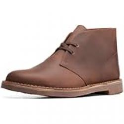 Clarks Men's Bushacre 3 Chukka Boot, Dark Brown Leather, 42.5 EU