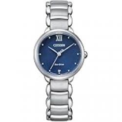 Citizen Womens Analogue Eco-Drive Watch with Stainless Steel Strap, Silver, Bracelet