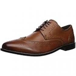 Nunn Bush Men's Nelson Wing Tip Oxford Dress Casual Lace-Up, Cognac 42 EU