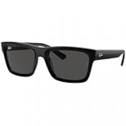 Ray-Ban Unisex's 0RB4396 Warren Squared Sunglasses, Black/Dark Grey