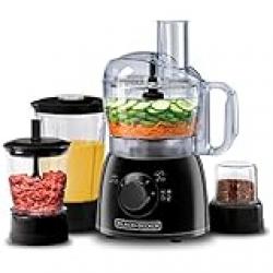 BLACK+DECKER 400W 29 Function Food Processor with Blender, Mincer & Grinder, Black - KR43-B5,
