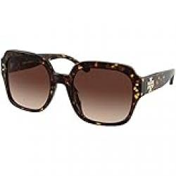 Tory Burch TY7143U Sunglasses 172813-56 -, Lt Brown Dk Brown Gradient TY7143U-172813-56, Dark Tortoise, 56-21-140