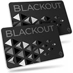 AKIELO Blackout RFID Blocking Card (2 Pack) - Ultra Thin, Signal Jamming, Unisex-Adults Wallet Protection