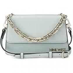 Nine West Women NGB131378 Anais Mini Chain Accent Flap Crossbody Bag- One Size Powder Blue