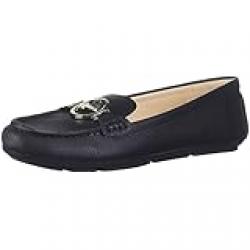 Calvin Klein Women's Layne Loafer Flat Black Leather 967 6, 36 EU