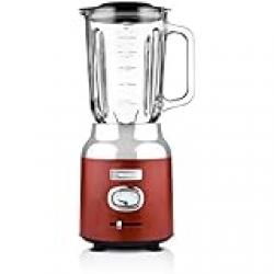 Westinghouse Retro Food Blender - 600 Watt Liquidiser Blender for Kitchen - Smoothie Maker with 1.5 L Glass Jug - Mixer Blender For Milkshake, Soup, Fruit, Juice & Smoothies - Red