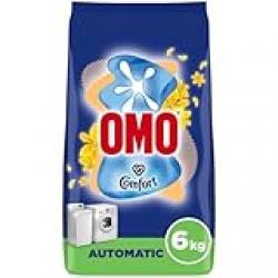 OMO Automatic Laundry Detergent Powder, Touch of Comfort, 100% stain removal in 1 wash*, 6 Kg , Packaging may vary