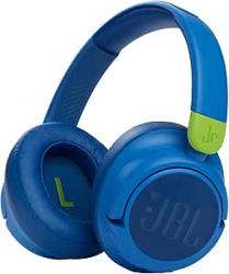 JBL JR460NC Wireless Over-Ear Noise Cancelling Kids Headphones, Built-In Mic, 20 Hour Battery, Designed for Kids, Detachable Audio Cable, Blue, JBLJR460NCBLU