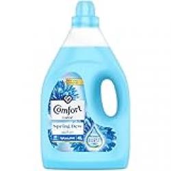 COMFORT Fabric Softener, Spring Dew, with freshness-burst technology for longer lasting fragrance & soft clothes, 4L