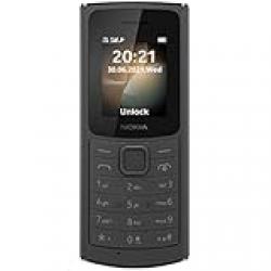 Nokia 110 4G Classic Feature Phone, Dual Sim, 1.8 Screen, Long Battery Life, Multiplayer Games, Removable 1020 Mah Battery, Web Browser, Fm Radio,3 In 1 Speaker And Premium Finish  Black
