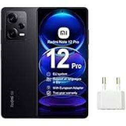 Xiaomi Redmi Note 12 Pro 5G,Dual Sim 50MP Camera MediaTek Dimensity 1080 120Hz Pro AMOLED Display 67W Turbo Charge (12GB+256GB, Onyx Black)
