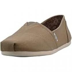 Skechers BOBS from Skechers Women's Plush Peace and Love Flat,Taupe,36.5 EU