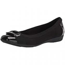 Anne Klein Women's Uplift Ballet Flat, Black, 090M
