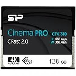 Silicon Power 128GB 3500X CFast 2.0 Card (MLC), for Canon XC10/1D X MARK II, Blackmagic URSA MINI and More - CinemaPro CFX310