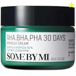 Some By Mi AHA BHA PHA 30 Days Miracle Cream | 60ml | Made From Tea Tree Leaf Water For Sensitive Skin | Mild Moisturizer For Skin Calming & Soothing