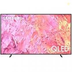 Samsung 85 Inch 4K QLED HDR10+ Quantum Dot AirSlim Hub QA85Q60CAUXZN - 1 Year Warranty (2023 Model - UAE Version), black