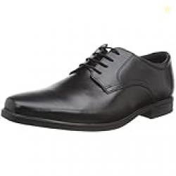 Clarks Howard Walk Uniform Dress Shoe for Men Black Leather, 42.5 EU