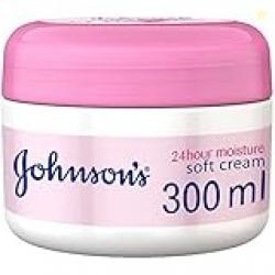 Johnson's Body Cream 300ml  24 Hour Moisture for Soft & Smooth Skin, Nourishing Formula Provides Deep Hydration, Packaging May Vary